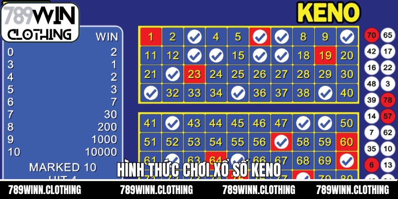 Hình thức xổ số keno hiện đại tại 789Win